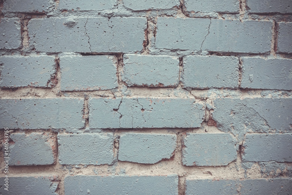 Fototapeta premium Background of brick wall pattern texture. Macro shot.