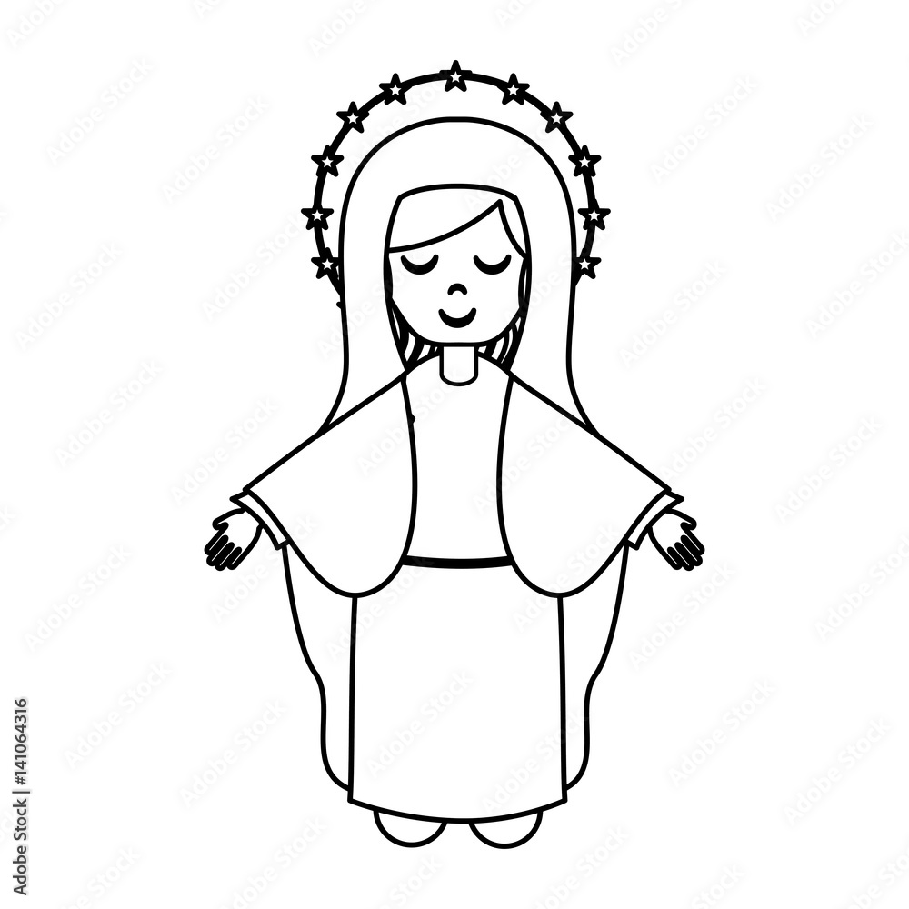 cute mary virgin icon vector illustration design cute mary virgin icon vector illustration design