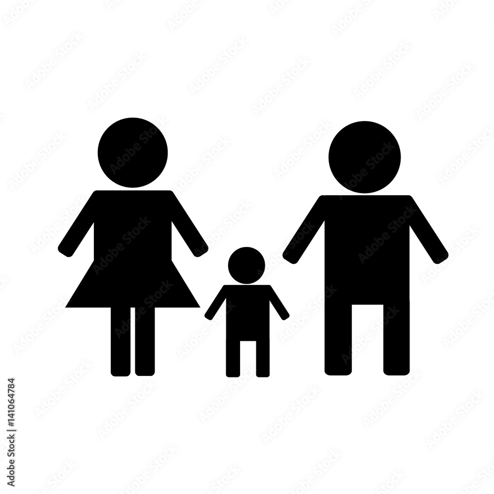 Family icon stock vector illustration