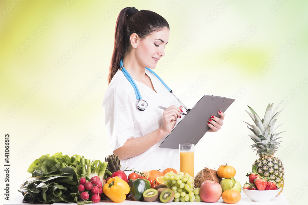 Nutrionist doctor writing 