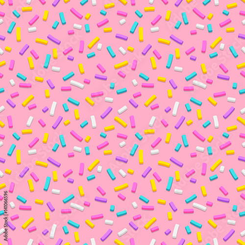 Seamless pattern with many decorative sprinkles