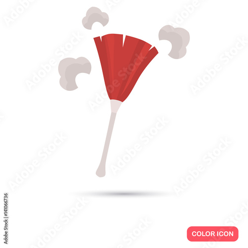 Dust brush color flat icon for web and mobile design