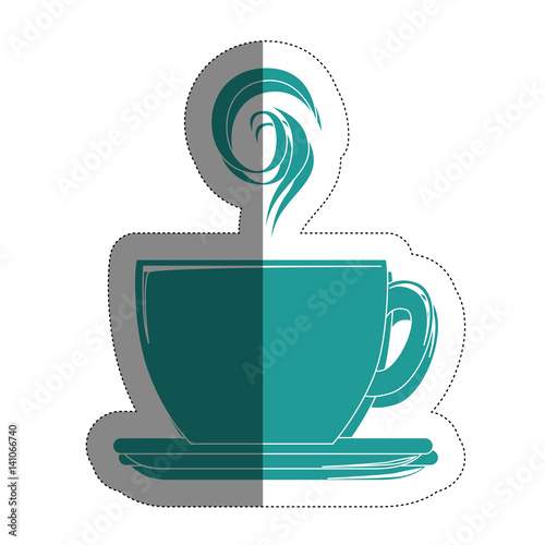 coffee mug icon over white background. vector illustration