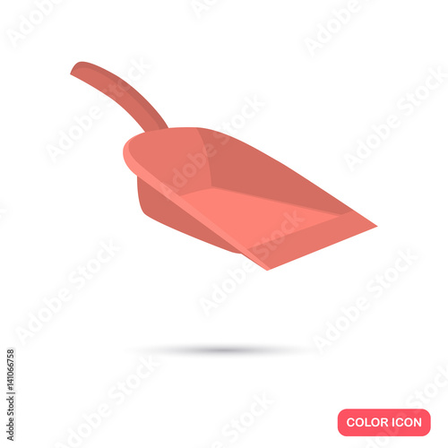 Scoop for garbage color flat icon for web and mobile design