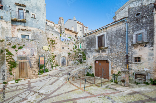 Scenic sight in Vico Garganico, old village in Puglia, Italy © e55evu
