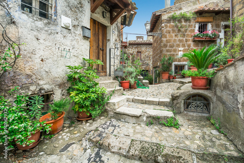 Fototapeta Naklejka Na Ścianę i Meble -  Scenic sight in Calcata, Viterbo Province, Lazio, Italy