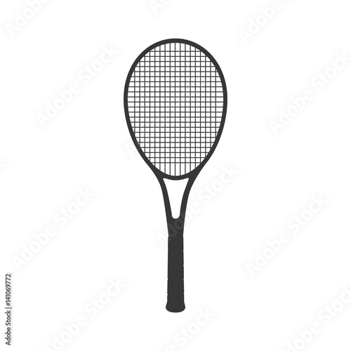 tennis racket icon over white background. vector illustration © Gstudio