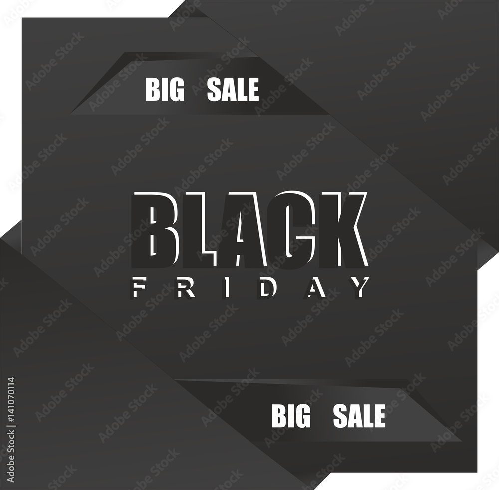 Black Friday sale banner - discount. - obrazy, fototapety, plakaty 