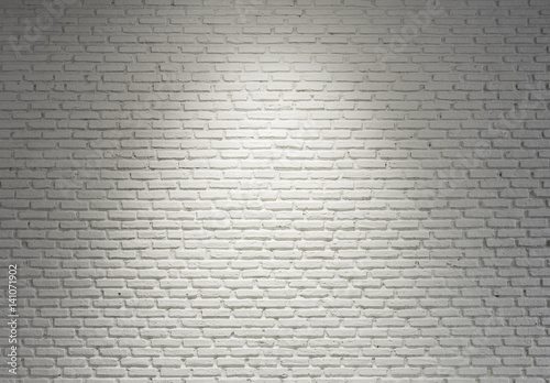 White brick wall in shadow