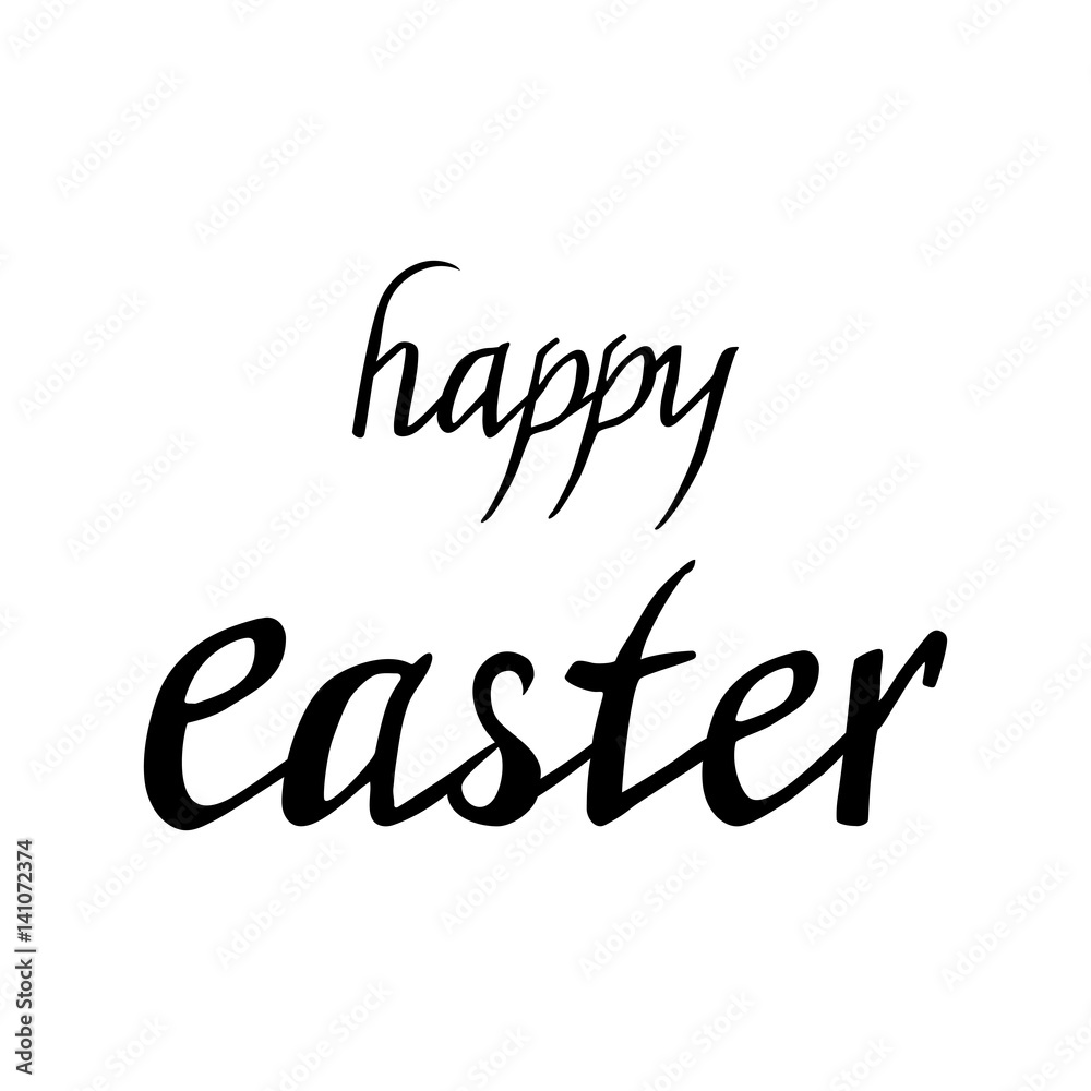 Happy Easter greeting card with hand drawn
