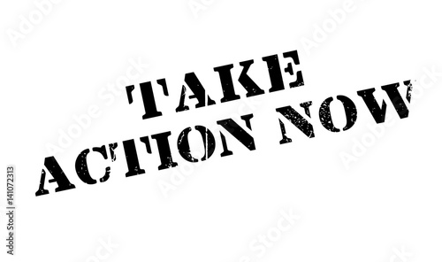 Take Action Now rubber stamp. Grunge design with dust scratches. Effects can be easily removed for a clean, crisp look. Color is easily changed.