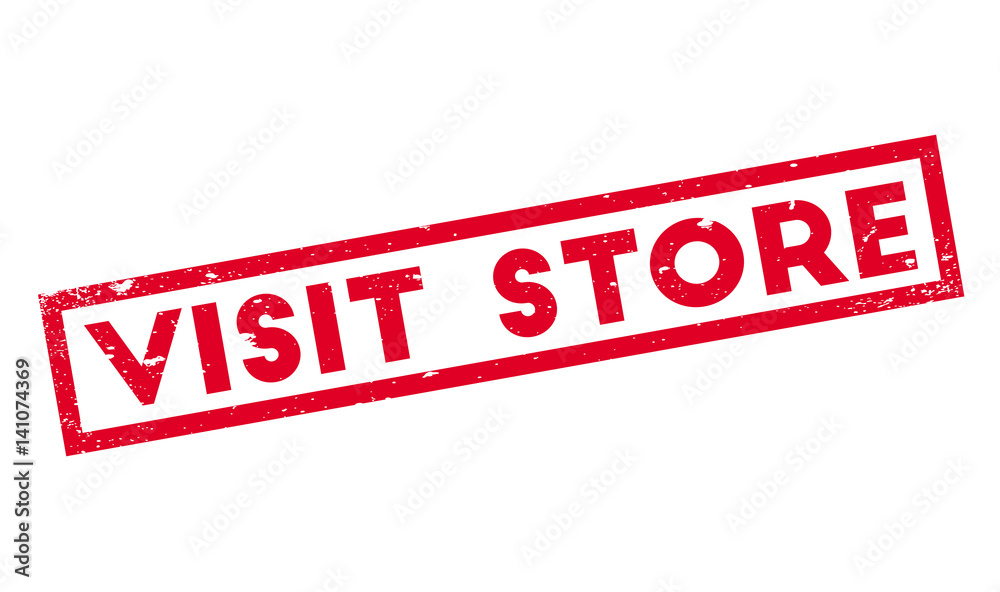 Fototapeta premium Visit Store rubber stamp. Grunge design with dust scratches. Effects can be easily removed for a clean, crisp look. Color is easily changed.