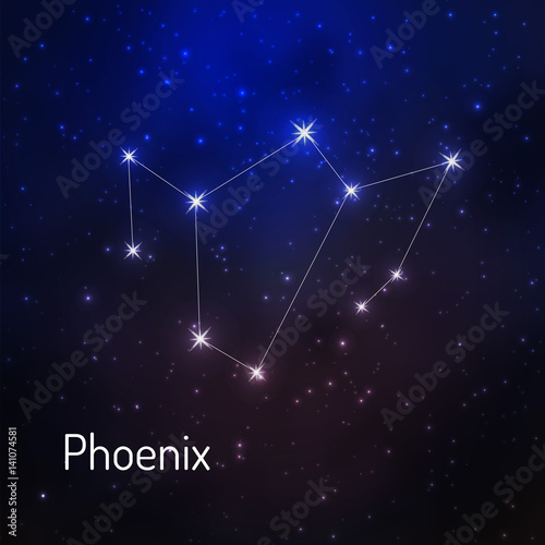 constellation in the night starry sky