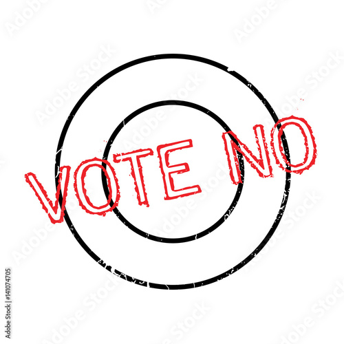 Vote No rubber stamp. Grunge design with dust scratches. Effects can be easily removed for a clean, crisp look. Color is easily changed.