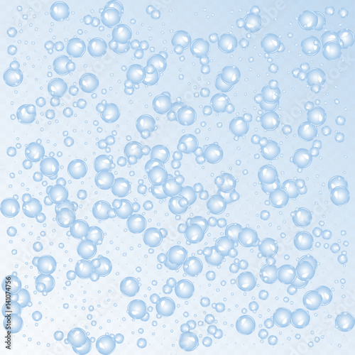 Soap bubbles background. Air bubbles. Vector illustration