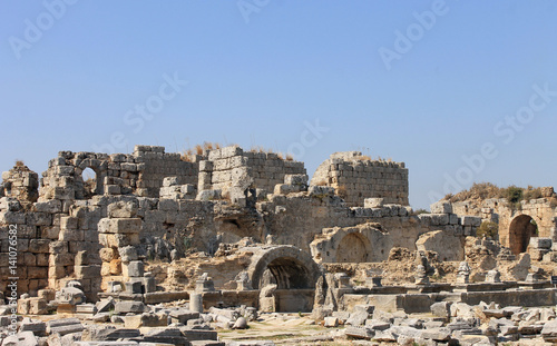 Ruins of the ancient city Perge Turkey