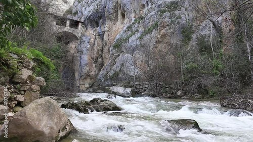 San Venanzio hermitage over Aterno river photo