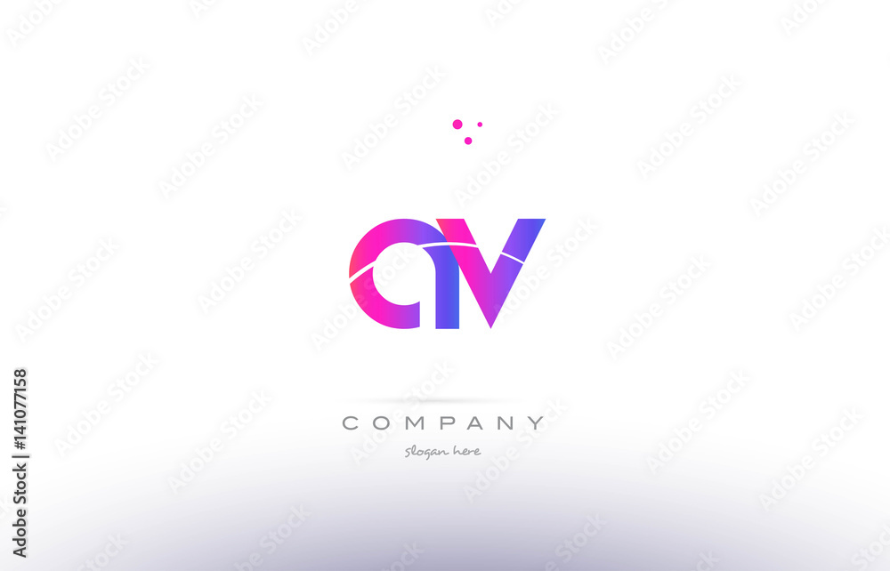 av a v pink modern creative alphabet letter logo icon template av a v pink modern creative alphabet letter logo icon template
