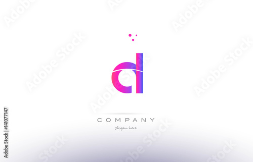 al a l  pink modern creative alphabet letter logo icon template