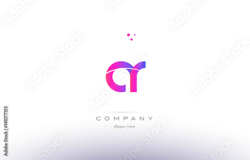 ar a r  pink modern creative alphabet letter logo icon template