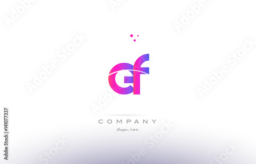 ef e f pink modern creative alphabet letter logo icon template