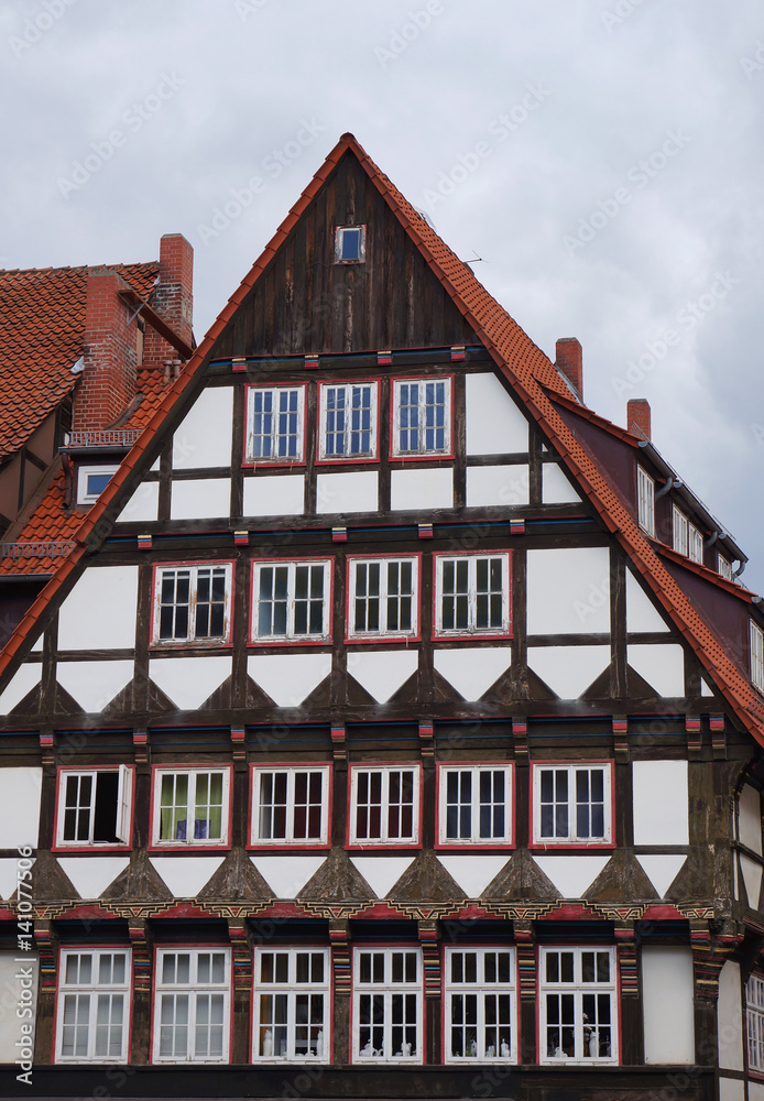 Old medieval building in Hameln, Germany. Old medieval building in Hameln, Germany.
