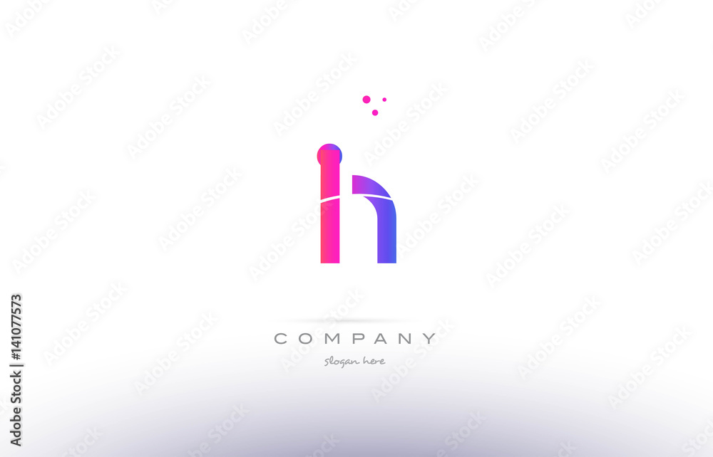 ih i h pink modern creative alphabet letter logo icon template ih i h pink modern creative alphabet letter logo icon template