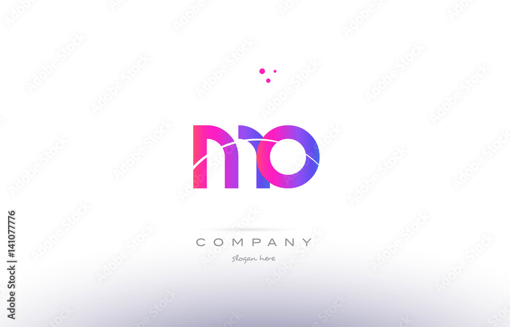 mo m o  pink modern creative alphabet letter logo icon template