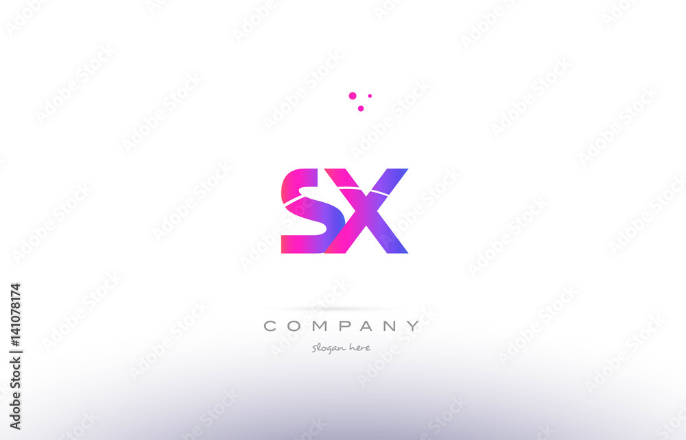 sx s x pink modern creative alphabet letter logo icon template sx s x pink modern creative alphabet letter logo icon template