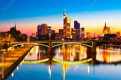 Frankfurt am Main Skyline at Sunset  Germany