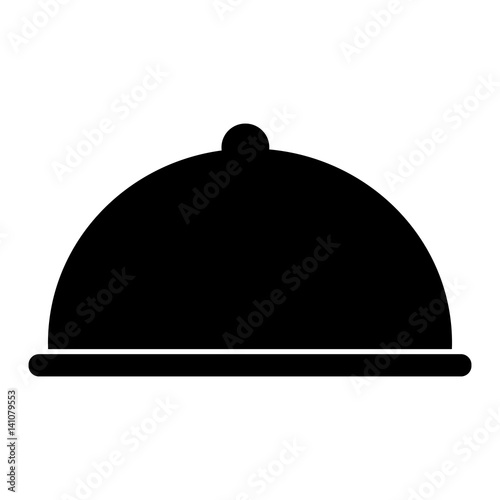 platter icon over white background. vector illustration