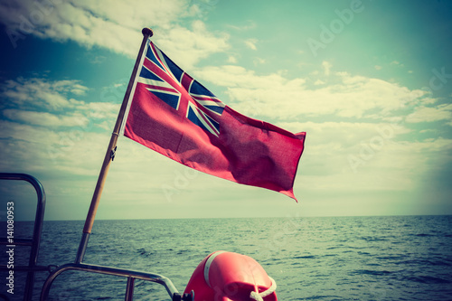 uk red ensign the british maritime flag flown from yacht