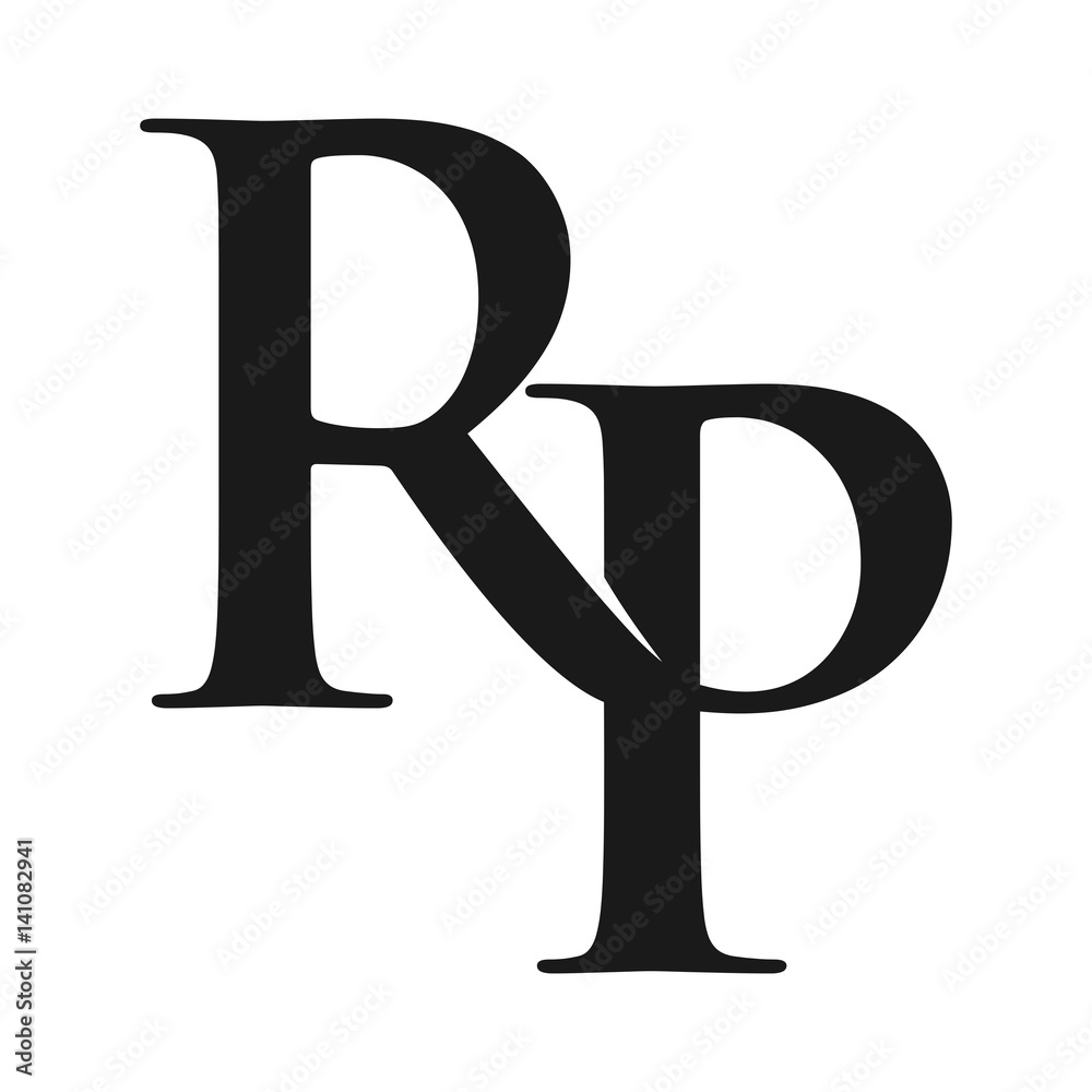 letter r and p. logo vector.
