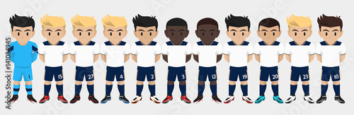 Vector Character of Football / Soccer Team