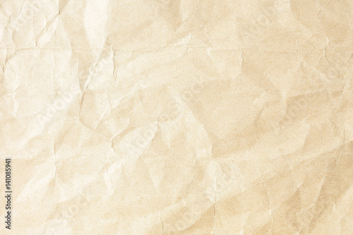 Crumpled yellow paper texture