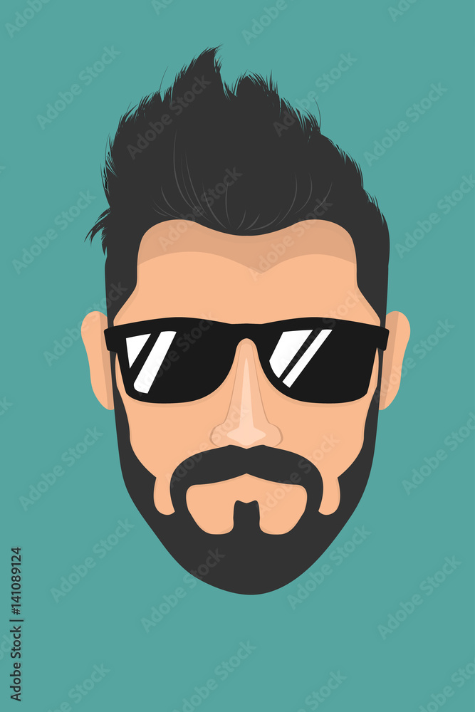 Bearded man with sunglasses