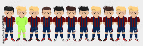 Canvas Print Vector Character Football / Soccer Team