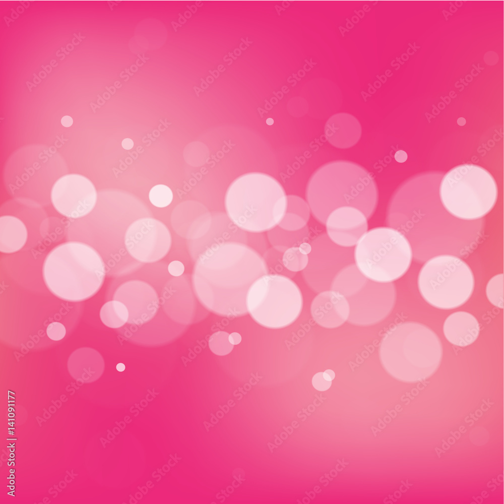 Pink bokeh abstract background vector 