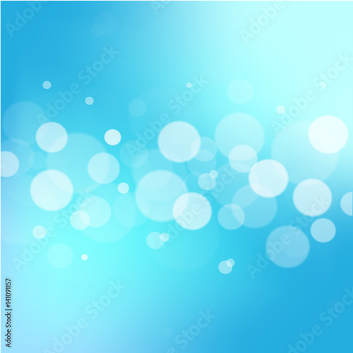 Blue bokeh abstract background vector 