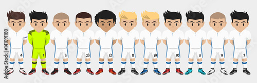 Fototapeta Vector Character Football / Soccer Team