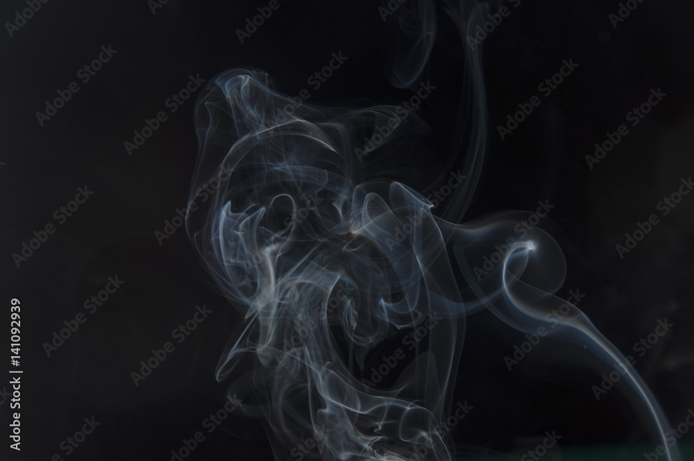 Abstract background with white smoke and black backdrop Abstract background with white smoke and black backdrop