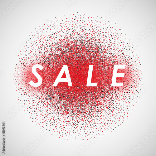 Abstract sale dots on white background.