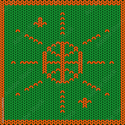Basketball in knitting style