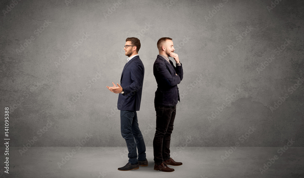 Fototapeta premium Businessman with two choices