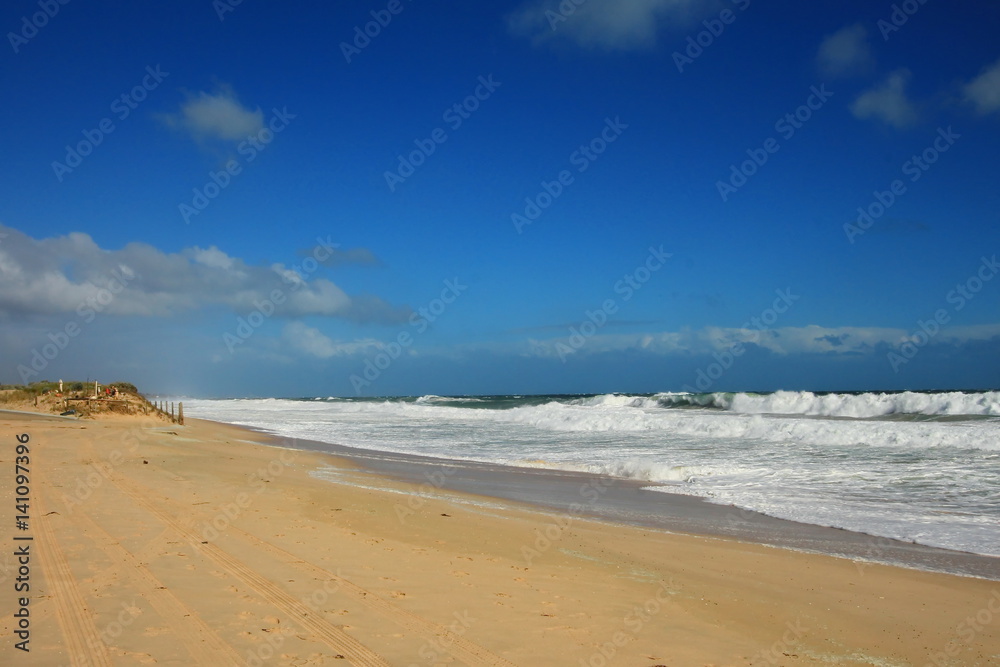 Rough Indian Ocean on Scarborough Beach, Australia