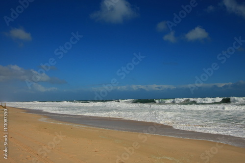 Rough Indian Ocean on Scarborough Beach  Australia