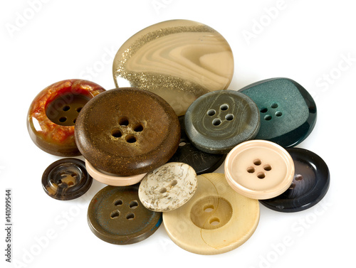 sewing buttons isolated on white