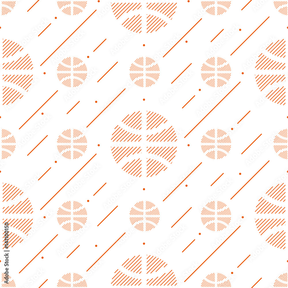 Basketball abstract seamless pattern