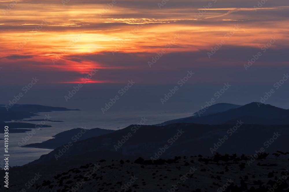 Sveti Nikola highest peak on the island of Hvar Sveti Nikola highest peak on the island of Hvar