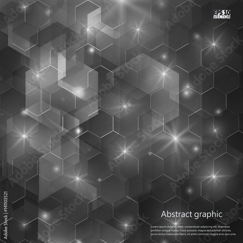 Graphic illustration with geometric pattern. Eps10 Vector illustration.